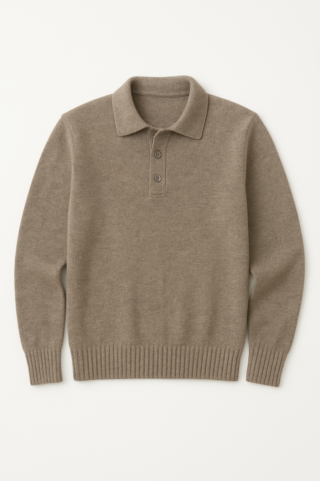Men knitted polo sweater