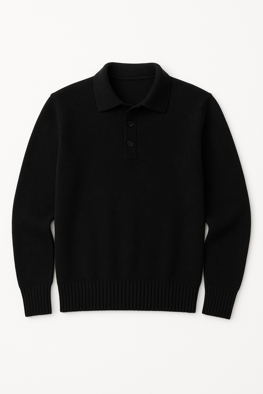 Women knitted polo sweater