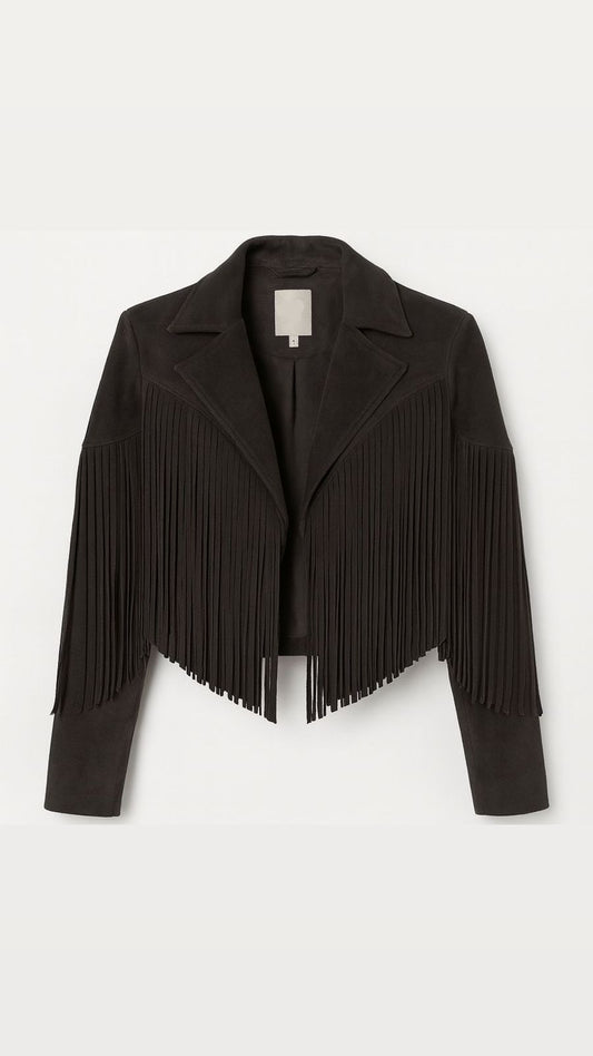 Brown fringes jacket