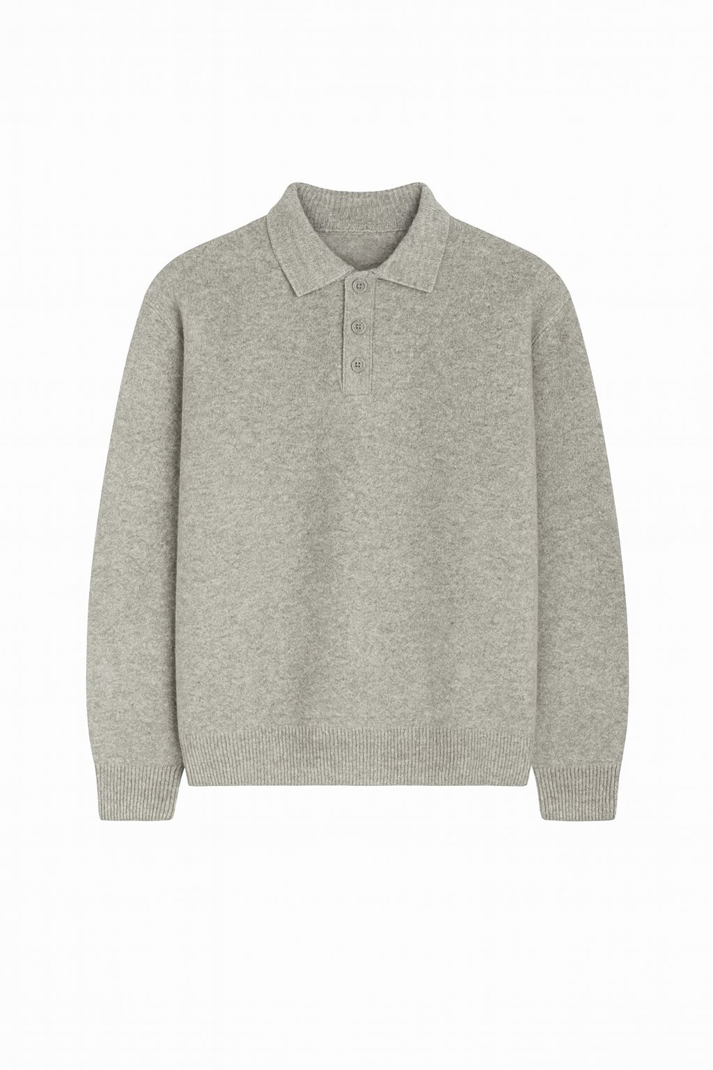 Men knitted polo sweater